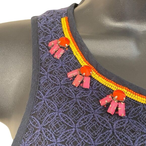 Label by Ritu Kumar Beaded Embroidered Sleeveless Fit Flare Dress Sz XS - Picture 9 of 16